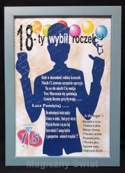 Dyplom-18-WłASNY TEKST-życzenia dla chłopaka na 18-kę (ramka)