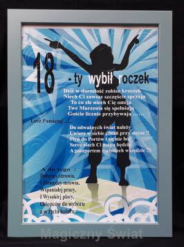 Dyplom-18-WŁASNY TEKST-życzenia dla dziewczyny na 18-kę (ramka)